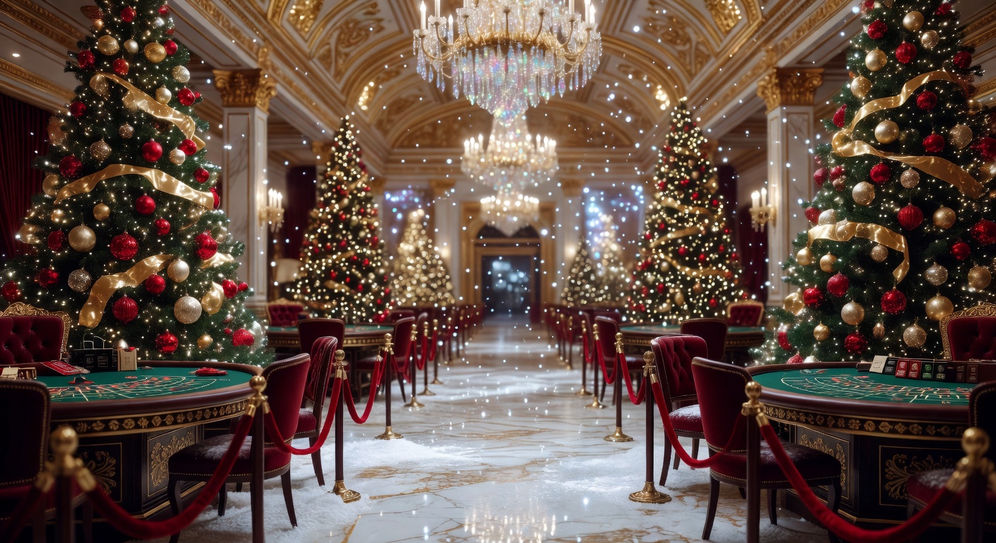 Glowing Snowy Christmas Background